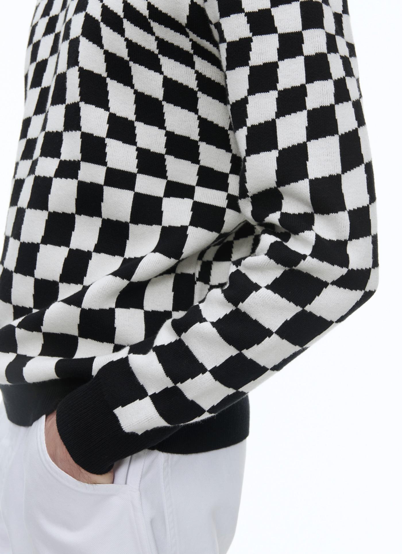 Fursac - Jersey De Cuadros De Algodón Y Cashmere - Negro - Hombre