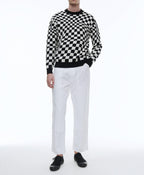 Fursac - Jersey De Cuadros De Algodón Y Cashmere - Negro - Hombre