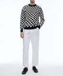 Fursac - Jersey De Cuadros De Algodón Y Cashmere - Negro - Hombre