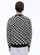 Fursac - Jersey De Cuadros De Algodón Y Cashmere - Negro - Hombre