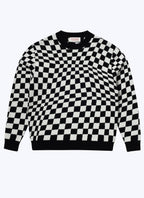 Fursac - Jersey De Cuadros De Algodón Y Cashmere - Negro - Hombre