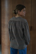 Colette Brown Check Blouse