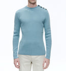Fursac - Pull Marin En Laine Et Coton - Ciel - Homme