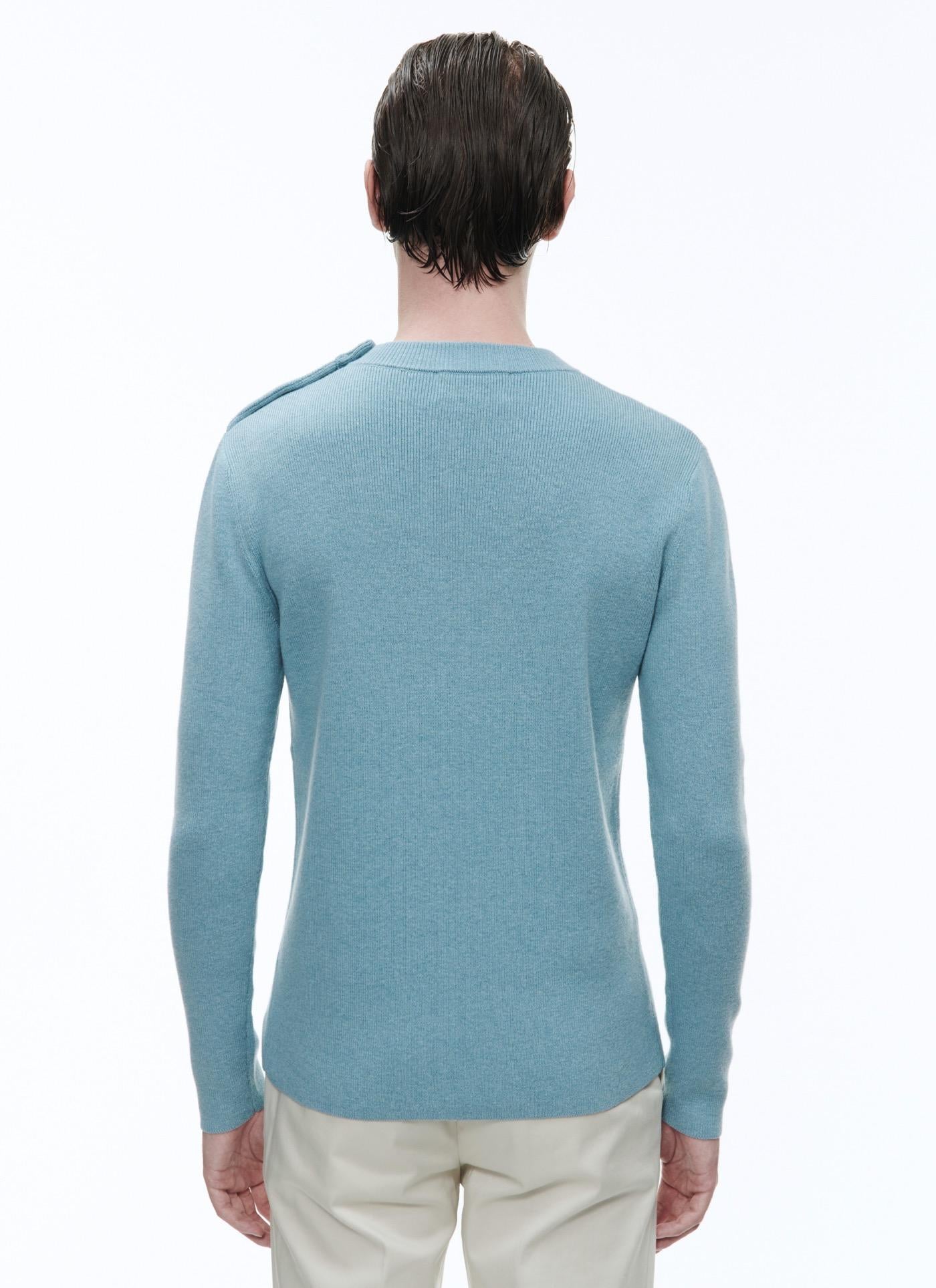 Fursac - Pull Marin En Laine Et Coton - Ciel - Homme