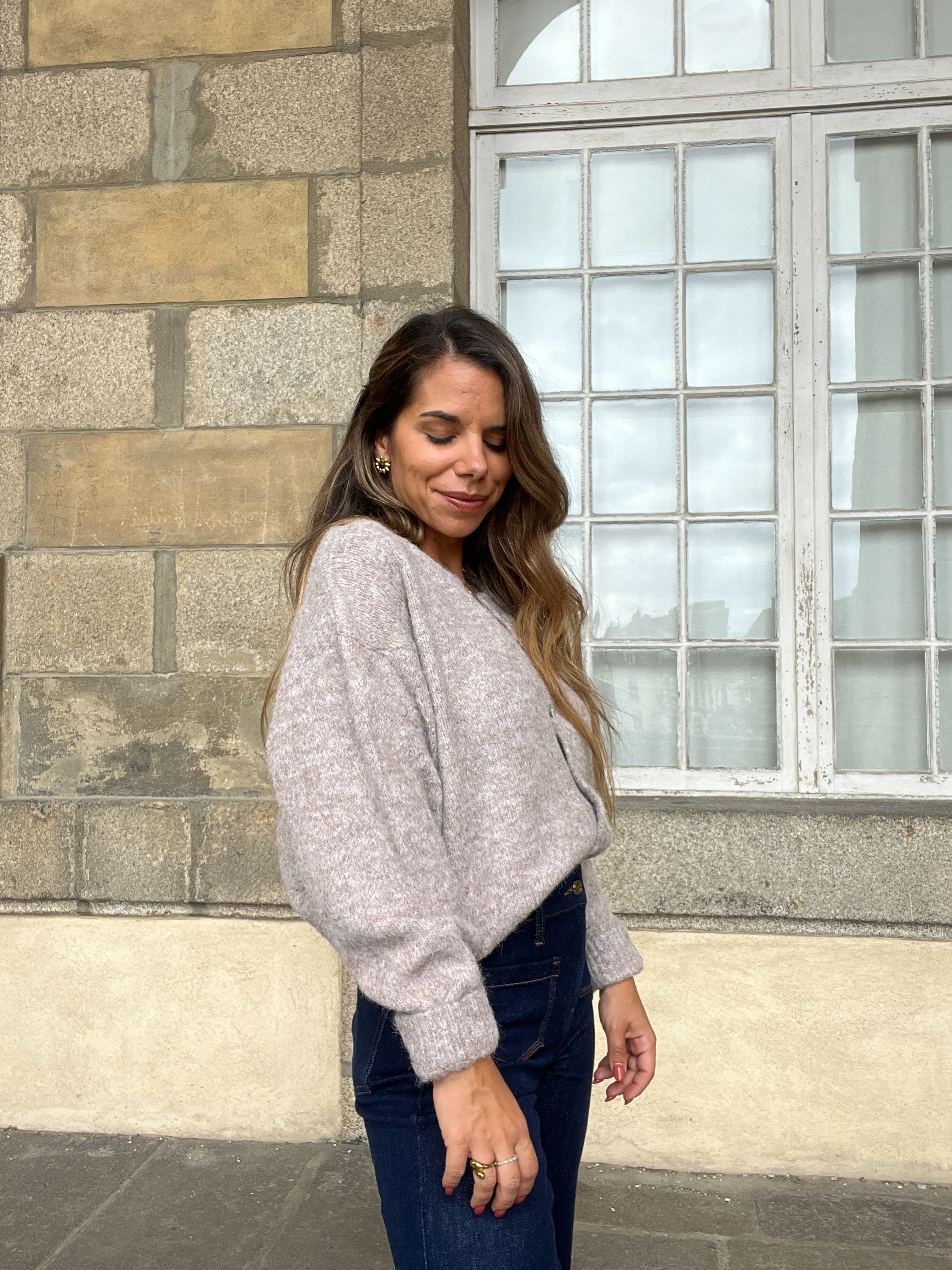 Charlie Taupe Cardigan