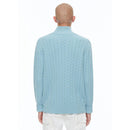 Cable-knit Wool And Cashmere Sweater - Sky Blue