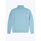 Fursac - Pull Torsadé En Laine Et Cachemire - Bleu Ciel