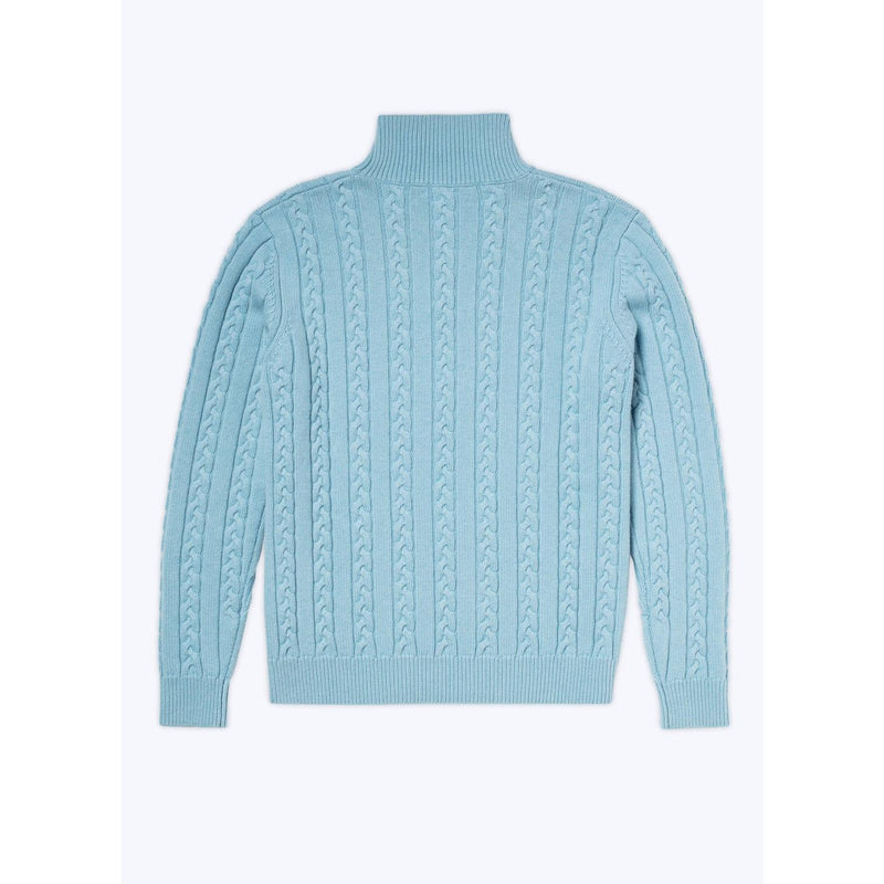 Cable-knit Wool And Cashmere Sweater - Sky Blue