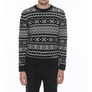 Pull À Col Rond En Laine - Noir Et Blanc