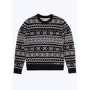 Pull À Col Rond En Laine - Noir Et Blanc