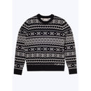 Pull À Col Rond En Laine - Noir Et Blanc