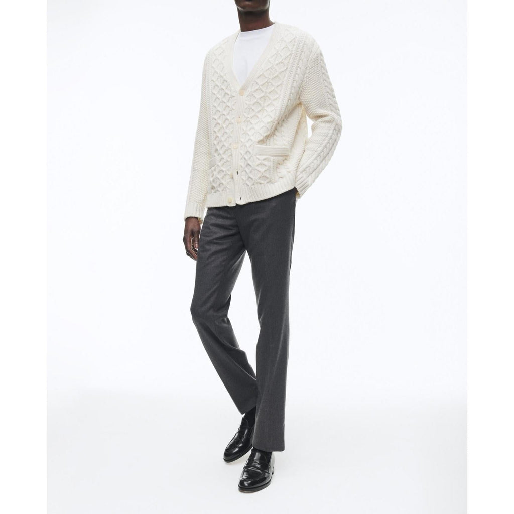 Fursac - Cable-Knit Wool Cardigan - Ecru