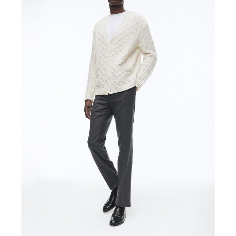 Cable-knit Wool Cardigan - Ecru