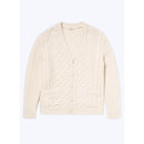 Cable-knit Wool Cardigan - Ecru