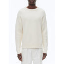 Pull Côtelé À Col Rond En Laine - Ecru