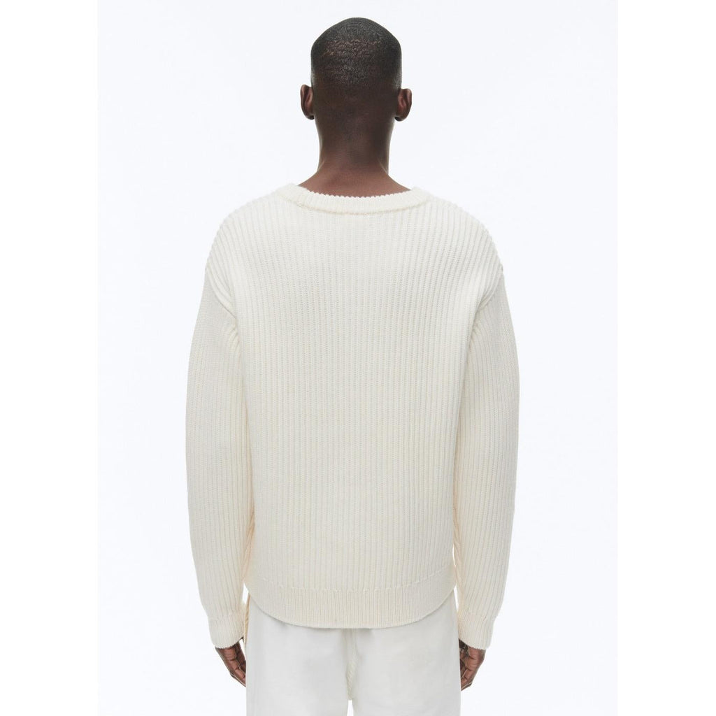 Fursac - Ribbed Round-Neck Wool Jumper - Ecru