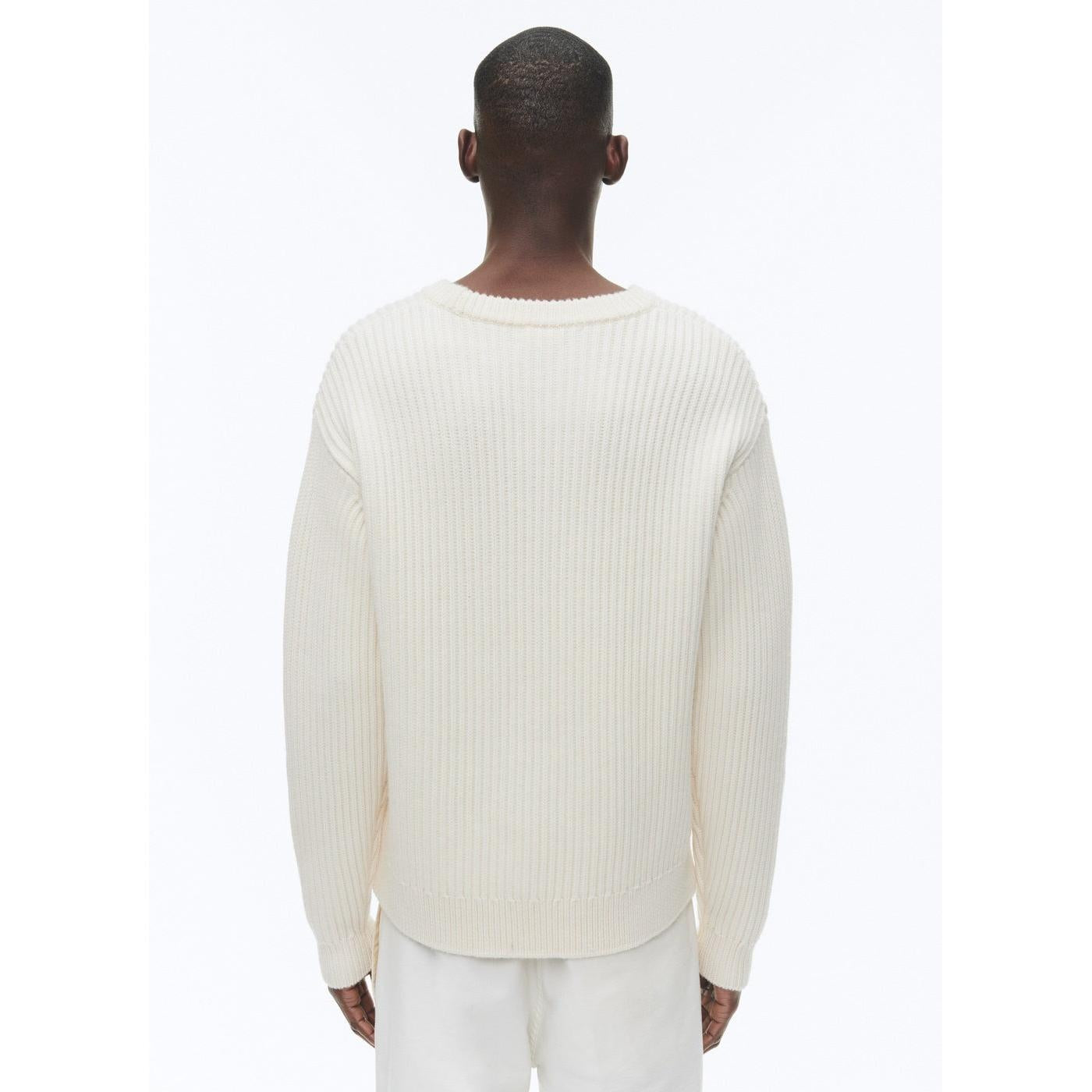 Fursac - Ribbed Round-Neck Wool Jumper - Ecru
