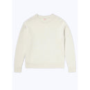 Pull Côtelé À Col Rond En Laine - Ecru