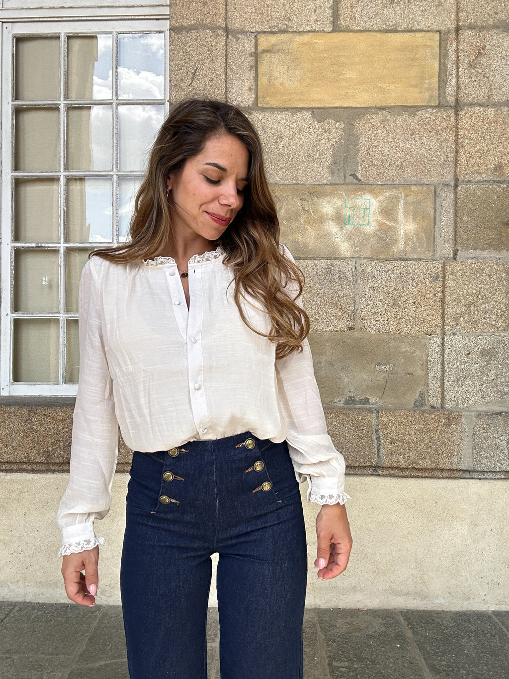 Victorine raw denim jeans