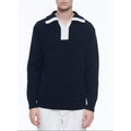 Fursac - Pull Col Camionneur Laine Et Coton - Marine