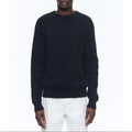 Certified Cotton And Wool Sweater - Navy Blue