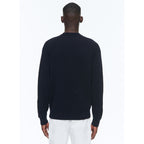 Certified Cotton And Wool Sweater - Navy Blue