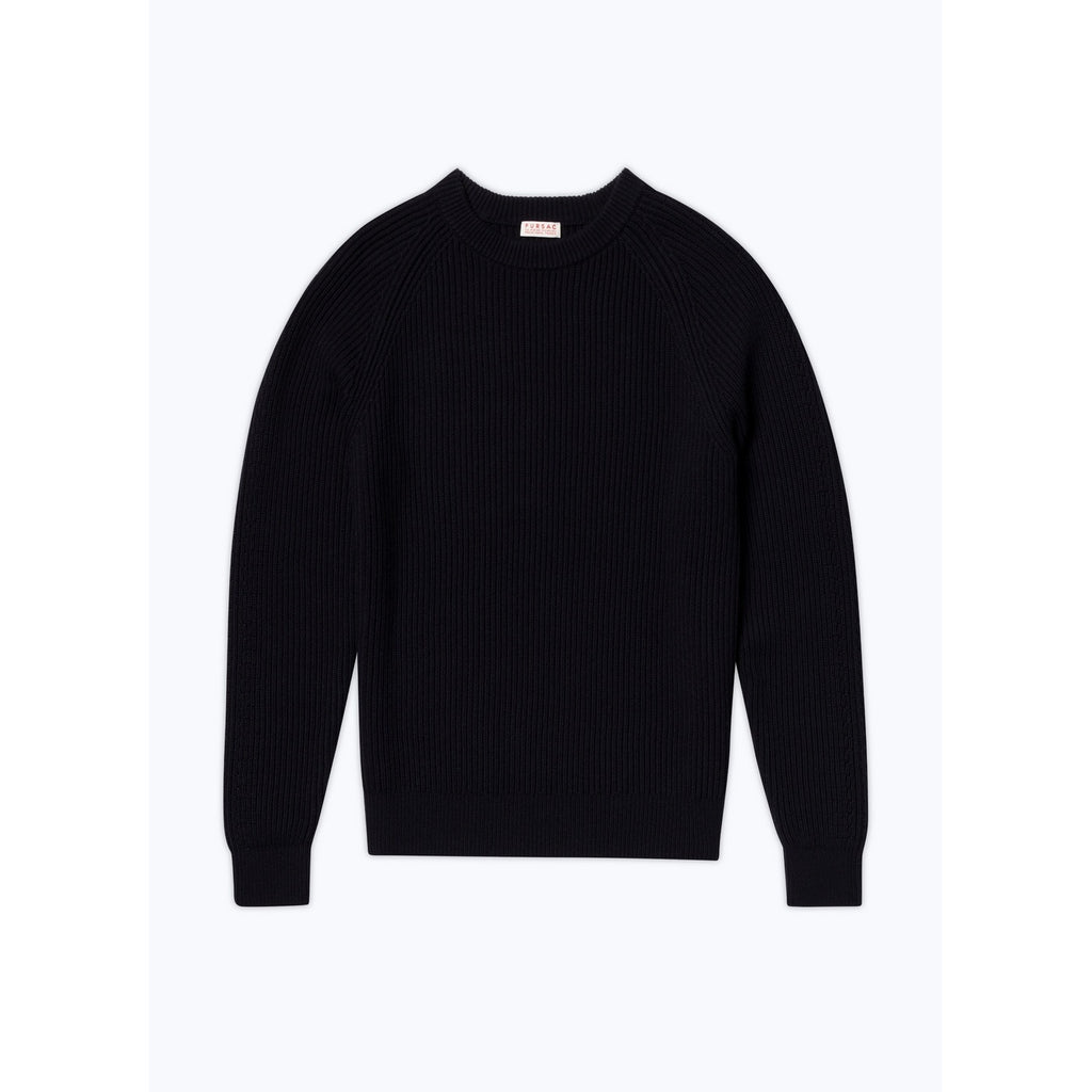 Certified Cotton And Wool Sweater - Navy Blue