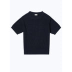 Jersey De Canalé De Lana Y Algodón - Azul Marino