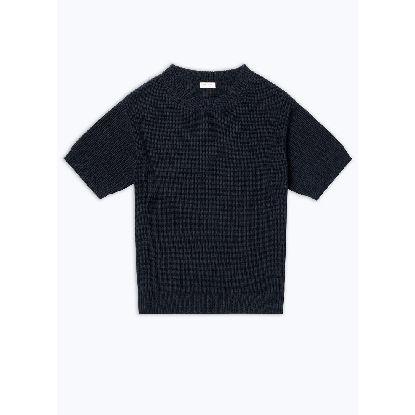 Jersey De Canalé De Lana Y Algodón - Azul Marino