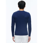Fursac - Pull En Coton Et Laine Certifiée - Bleu Foncé
