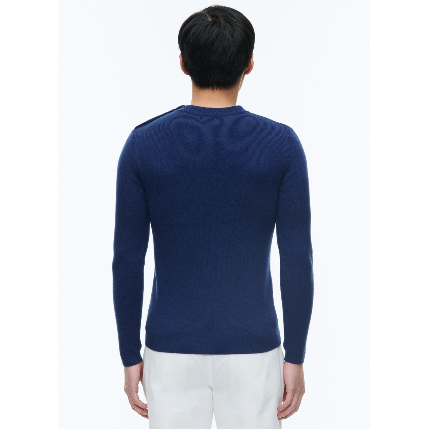 Fursac - Pull En Coton Et Laine Certifiée - Bleu Foncé