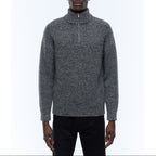Certified Wool Trucker Neck Sweater - Heather Gray