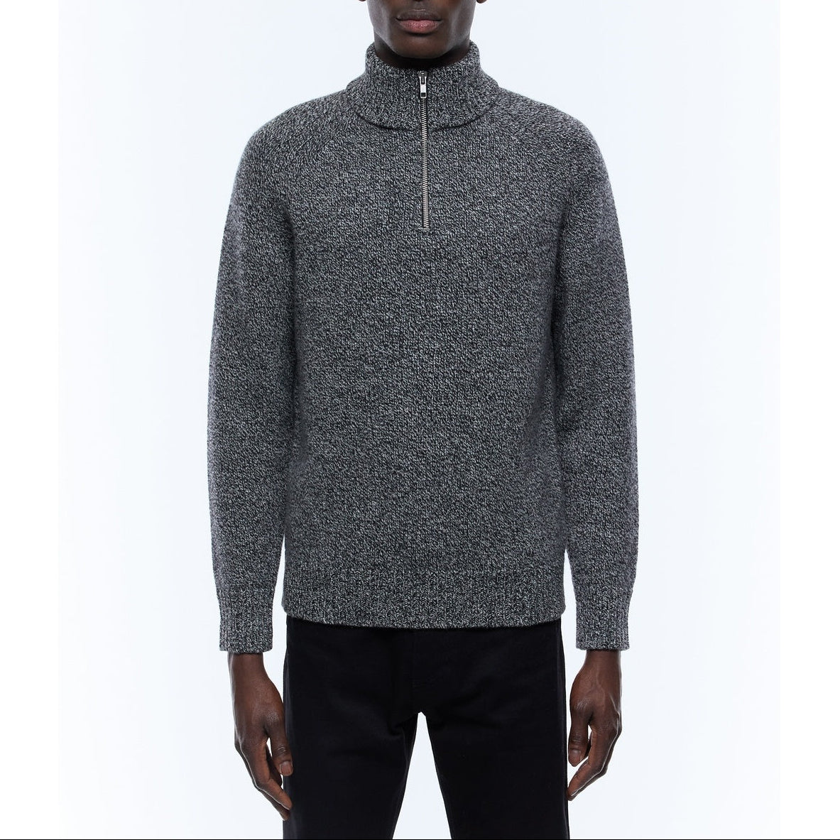 Certified Wool Trucker Neck Sweater - Heather Gray