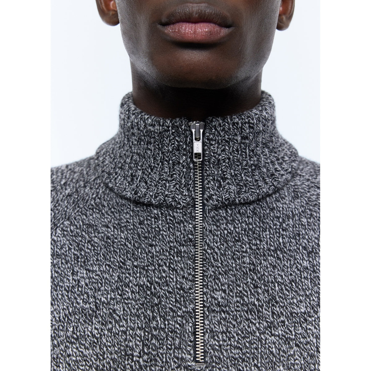 Certified Wool Trucker Neck Sweater - Heather Gray