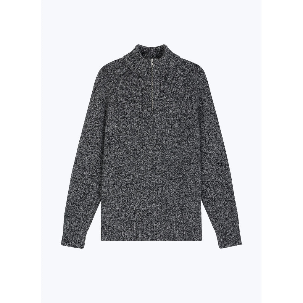 Certified Wool Trucker Neck Sweater - Heather Gray
