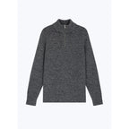 Certified Wool Trucker Neck Sweater - Heather Gray