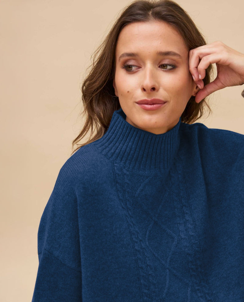Pull Pia 100% Cachemire - Bleu Cobalt - Femme
