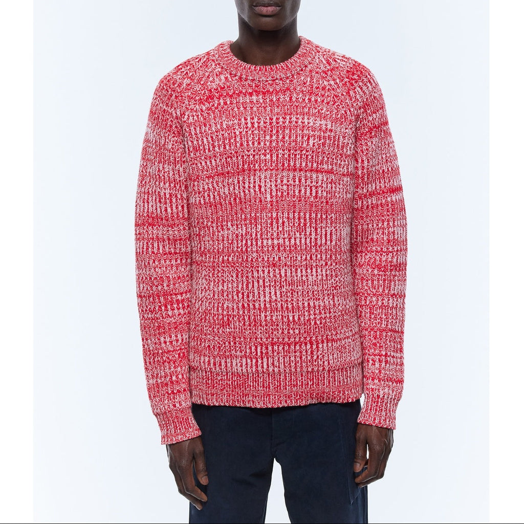 Pull Chiné En Laine Certifiée - Rouge Chiné