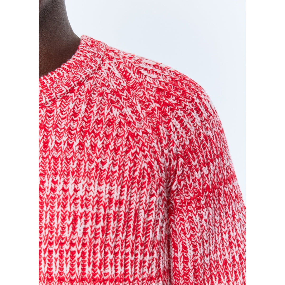 Pull Chiné En Laine Certifiée - Rouge Chiné