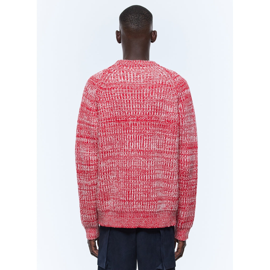 Pull Chiné En Laine Certifiée - Rouge Chiné