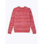 Pull Chiné En Laine Certifiée - Rouge Chiné