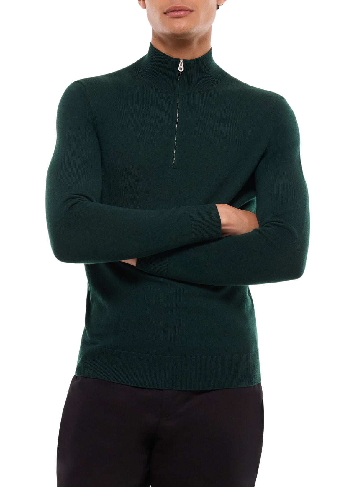 Pull Col Camionneur En Maille Fine - Forêt