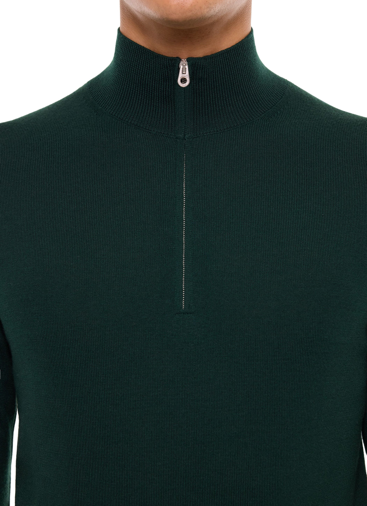 Pull Col Camionneur En Maille Fine - Forêt