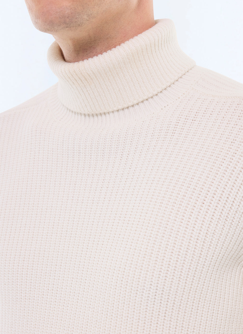 Pull Col Roulé Épais - Écru