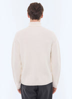 Pull Col Roulé Épais - Écru