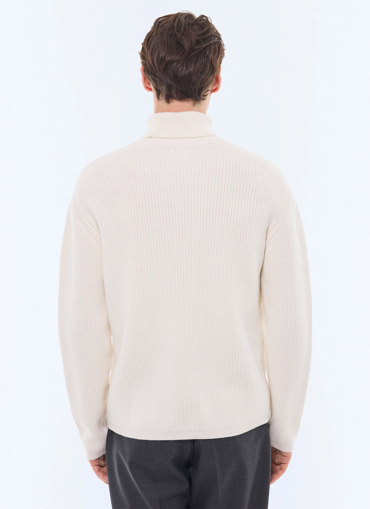 Pull Col Roulé Épais - Écru