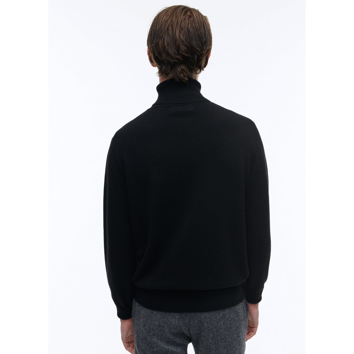 Turtleneck Wool And Cashmere Sweater - Black