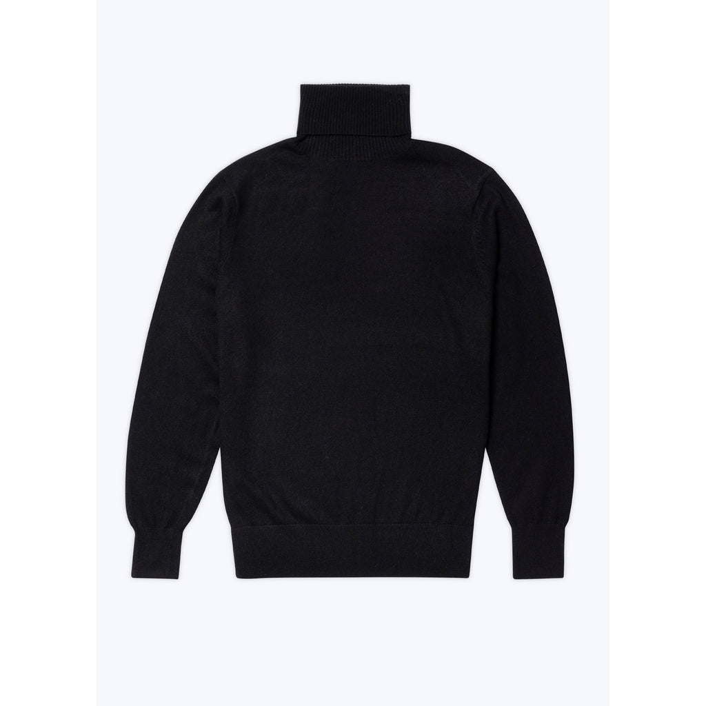 Turtleneck Wool And Cashmere Sweater - Black