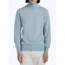 Jersey De Lana Y Cashmere Con Cuello Alto - Azul
