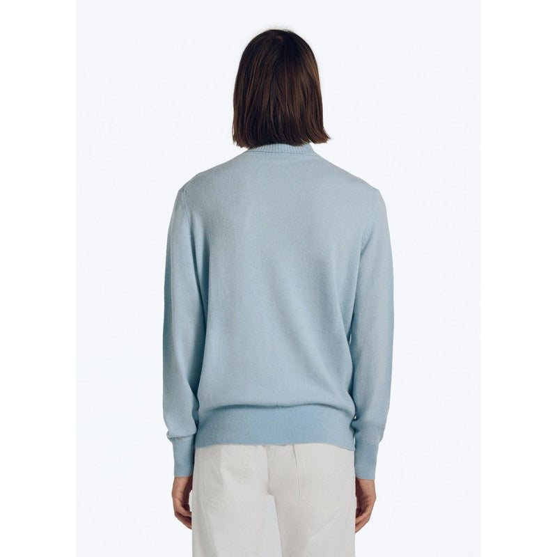 Jersey De Lana Y Cashmere Con Cuello Alto - Azul